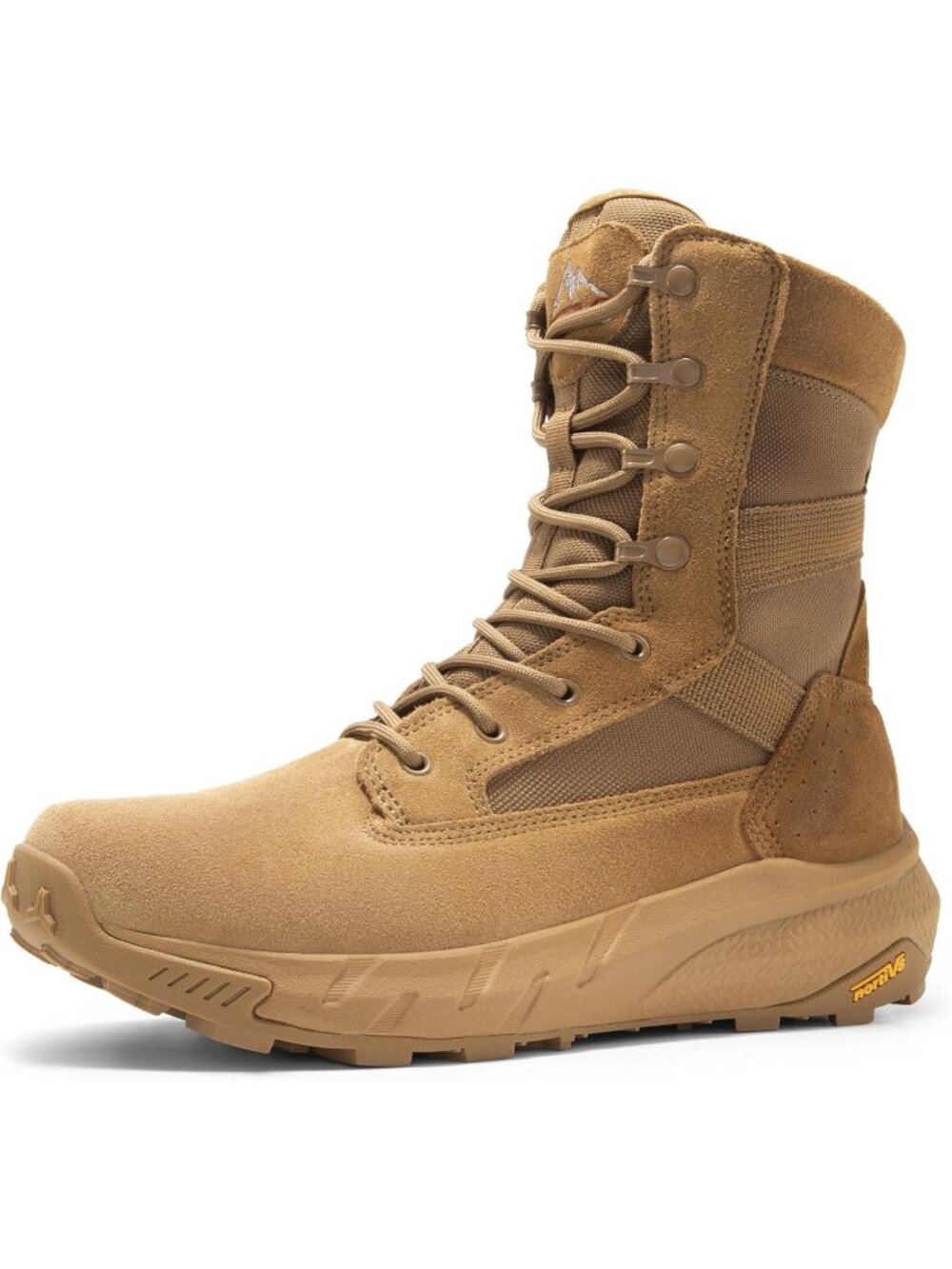 Men's Brown Leather Military Tactical Leather Work Motorcycle Combat Boots